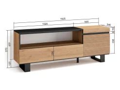 Móvel De Tv|Skraut Home Móvel de TV, 150x35x57cm, Para televisores até 65