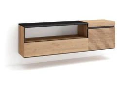 Sale Skraut Home Móvel de TV, 150x35x45cm, Para televisores até 65", Suspensos, Carvahlo Natural claro