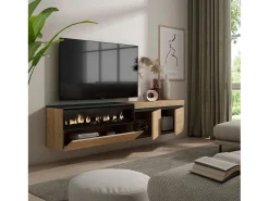 Skraut Home Móvel de TV, 200x35x45cm, Para televisores até 80