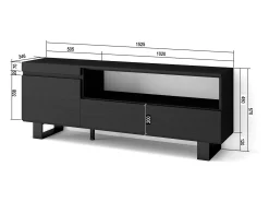 New Skraut Home Móvel de TV, 150x35x57cm, Para televisores até 65