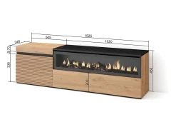 Móvel De Tv|Skraut Home Móvel de TV, 150x35x45cm, Para televisores até 65