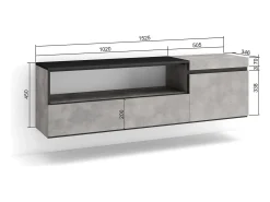 Móvel De Tv|Skraut Home Móvel de TV, 150x35x45cm, Para televisores até 65