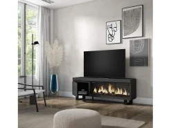 Skraut Home Móvel de TV, 158x35x57cm, Para televisores até 65