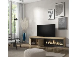 Skraut Home Móvel de TV, 208x35x45cm, Para televisores até 80