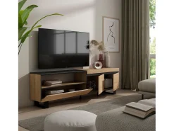 Skraut Home Móvel de TV, 200x35x57cm, Para televisores até 80