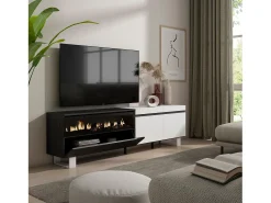 Skraut Home Móvel de TV, 200x35x57cm, Para televisores até 80