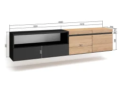 Móvel De Tv|Skraut Home Móvel de TV, 200x35x45cm, Para televisores até 80