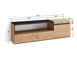 Móvel De Tv*Skraut Home Móvel de TV, 150x35x45cm, Para televisores até 65