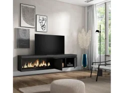 New Skraut Home Móvel de TV, 208x35x45cm, Para televisores até 80