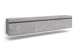 Móvel De Tv|Skraut Home Móvel de TV, 240x35x45cm, Suspensos, Cimento Cinzento