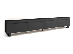 Móvel De Tv|Skraut Home Móvel de TV, 320x35x57cm, TV de grande formato, Design industrial, Preto