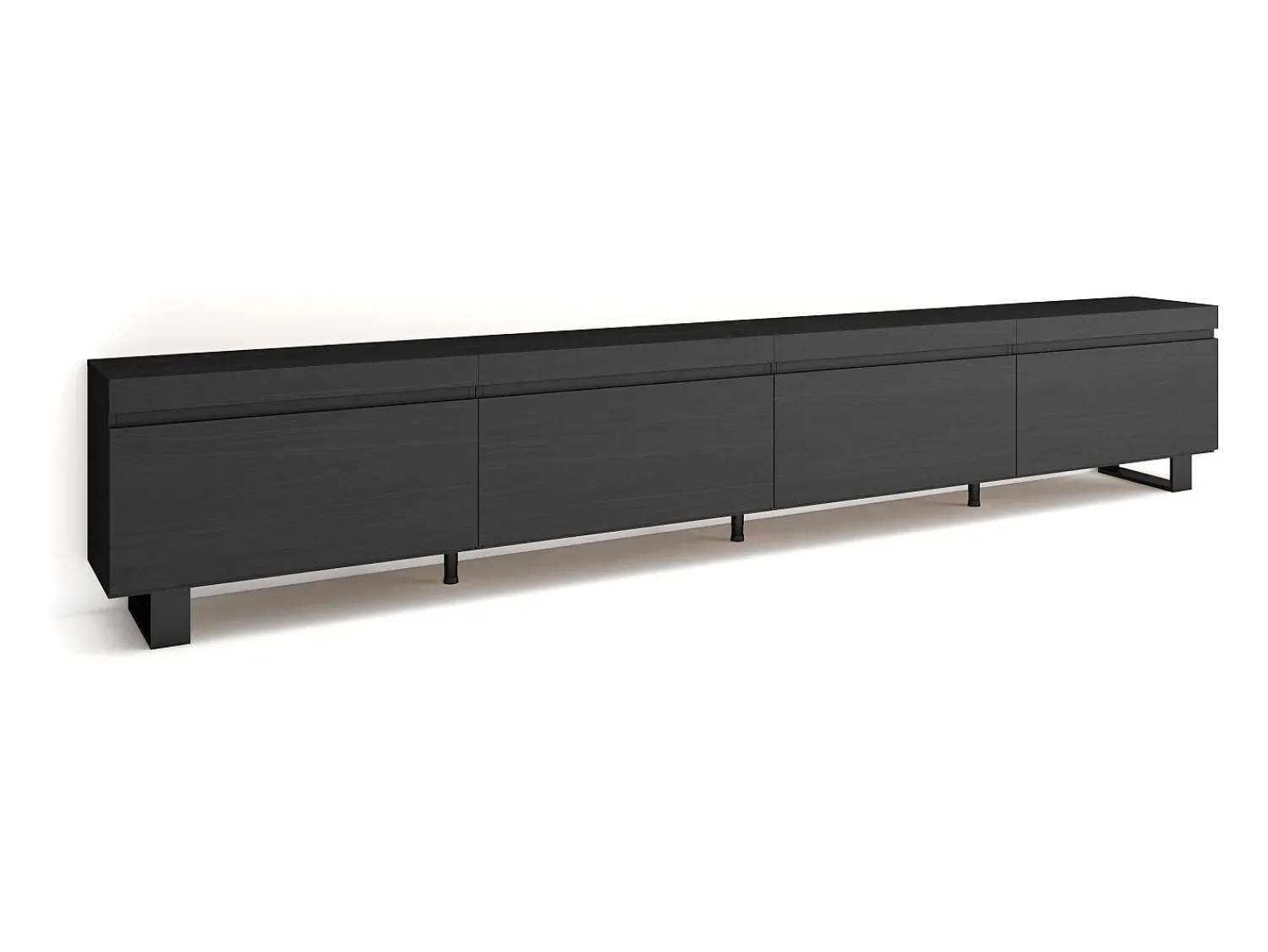 Móvel De Tv|Skraut Home Móvel de TV, 320x35x57cm, TV de grande formato, Design industrial, Preto