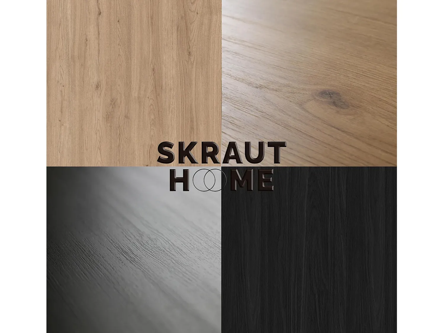 Skraut Home Móvel de TV, 288x35x45cm, TV de grande formato, Lareira eléctrica XXL, Suspensos, Carvahlo e preto^ Móvel De Tv
