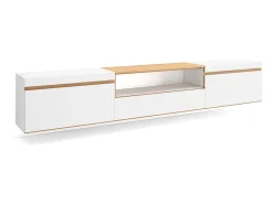 Skraut Home Móvel de TV, 260x35x45cm, TV de grande formato, Suspensos, e Carvalho soft^ Móvel De Tv