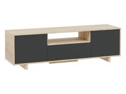 VS Venta-stock Móvel de TV Zaida 3 Portas Cor Carvalho e Cinza, 150 x 41 cm^ Móvel De Tv
