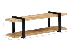 Hot Mobikasa Móvel de TV/aparador de design prático 130 cm madeira maciça de mangueira 2502035 Castanho