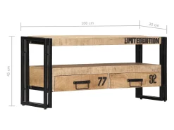 Mobikasa Móvel de TV/aparador de design prático 100 cm madeira maciça de mangueira 2502272^ Móvel De Tv