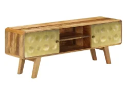 Móvel De Tv|Helloshop26 Móvel de TV/aparador de design prático feito de madeira maciça de mangueira 120 cm 2502138 Castanho