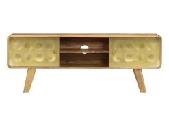 Móvel De Tv|Helloshop26 Móvel de TV/aparador de design prático feito de madeira maciça de mangueira 120 cm 2502138 Castanho