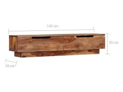 Móvel De Tv*Helloshop26 Móvel de TV/aparador de design prático 145 cm madeira maciça de sheesham 2502076 Castanho