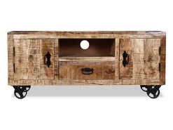 Mobikasa Móvel de TV/aparador de design prático em madeira de mangueira natural 120 cm 2502131^ Móvel De Tv