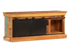 Móvel De Tv*Mobikasa Móvel de TV/aparador de design prático 110 cm madeira maciça reciclada 2502287 Castanho