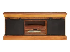 Móvel De Tv*Mobikasa Móvel de TV/aparador de design prático 110 cm madeira maciça reciclada 2502287 Castanho
