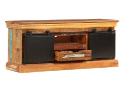 Móvel De Tv*Mobikasa Móvel de TV/aparador de design prático 110 cm madeira maciça reciclada 2502287 Castanho