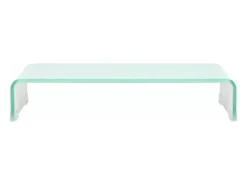 Móvel De Tv|Helloshop26 Móvel de TV/aparador de design prático para monitor de 60 cm vidro branco 2502253 Transparente
