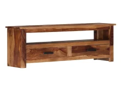 Helloshop26 Móvel de TV/aparador de design prático 118 cm madeira maciça de sheesham 2502277 Castanho
