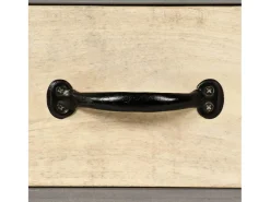 Mobikasa Móvel de TV/aparador de design prático feito de madeira maciça de mangueira e aço 120 cm 2502149^ Móvel De Tv