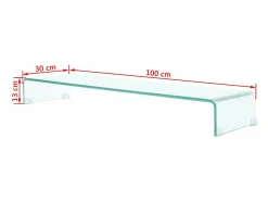Helloshop26 Móvel de TV/aparador de design prático para monitor de 100 cm vidro 2502040^ Móvel De Tv