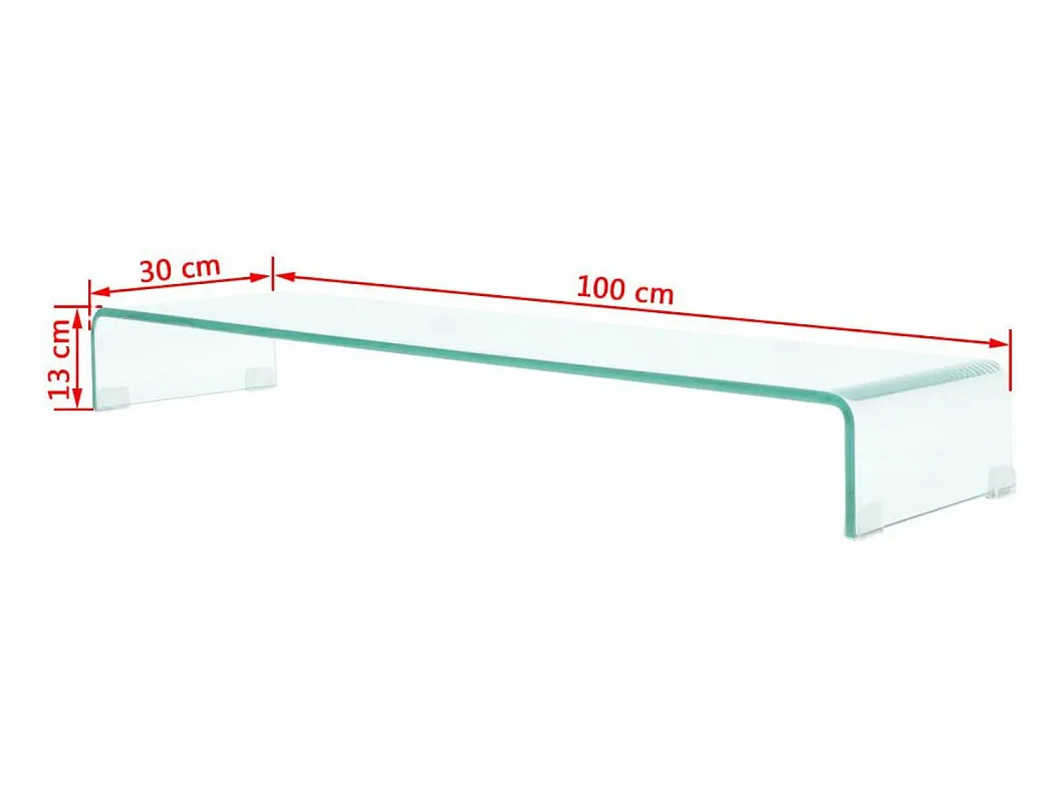 Helloshop26 Móvel de TV/aparador de design prático para monitor de 100 cm vidro 2502040^ Móvel De Tv
