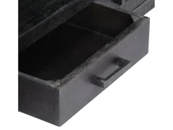 Móvel De Tv*Mobikasa Móvel de TV/aparador prático e de design elegante feito de madeira maciça de mangueira 118 cm 2502203 Preto