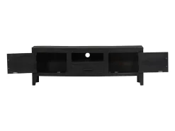 Móvel De Tv*Mobikasa Móvel de TV/aparador prático e de design elegante feito de madeira maciça de mangueira 118 cm 2502203 Preto