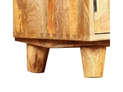 Discount Helloshop26 Móvel de TV/aparador prático e elegante feito de madeira maciça de mangueira 118 cm 2502169 Castanho