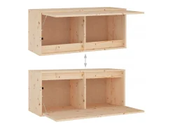 Best Helloshop26 Móvel multimídia para TV estante para TV aparador armário para TV sala de jantar sala de estar quarto 5 peças madeira maciça de pinho marrom 02_0028775 Castanho