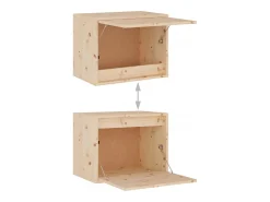 Móvel De Tv*Helloshop26 Móvel multimídia para TV prateleira para TV aparador armário para TV sala de jantar sala de estar quarto 4 peças madeira maciça de pinho marrom 02_0028726 Castanho