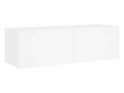 Móvel De Tv|Helloshop26 Móvel multimídia para TV prateleira para TV aparador armário para TV sala de jantar sala de estar quarto montado na parede x 3 peças com luzes LED 02_0028195 Branco
