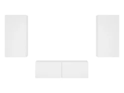 Móvel De Tv|Helloshop26 Móvel multimídia para TV prateleira para TV aparador armário para TV sala de jantar sala de estar quarto montado na parede x 3 peças com luzes LED 02_0028195 Branco
