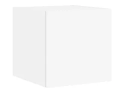 Clearance Helloshop26 Móvel multimídia para TV prateleira para TV aparador armário para TV sala de jantar sala de estar quarto montado na parede x 5 peças com luzes LED 02_0028227 Branco