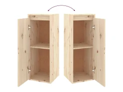 Outlet Helloshop26 Móvel multimídia para TV prateleira para TV aparador armário para TV sala de jantar sala de estar quarto 2 peças madeira maciça de pinho marrom 02_0028584 Castanho