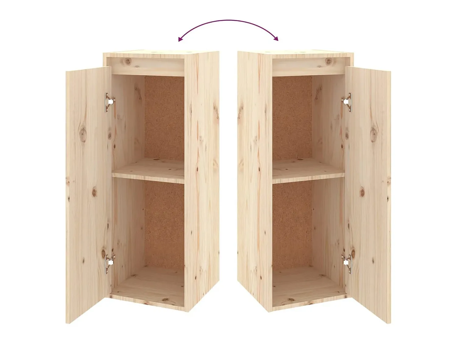Outlet Helloshop26 Móvel multimídia para TV prateleira para TV aparador armário para TV sala de jantar sala de estar quarto 2 peças madeira maciça de pinho marrom 02_0028584 Castanho