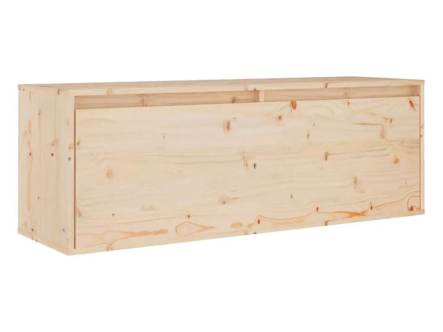 Outlet Helloshop26 Móvel multimídia para TV prateleira para TV aparador armário para TV sala de jantar sala de estar quarto 2 peças madeira maciça de pinho marrom 02_0028584 Castanho