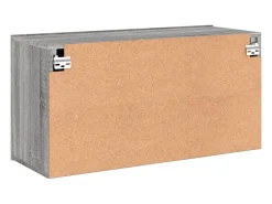 Móvel De Tv|Helloshop26 Móvel multimídia para TV prateleira para TV aparador rack para TV sala de jantar sala de estar quarto montado na parede Sonoma 80 x 30 x 41 cm cinza 02_0028192 Cinzento