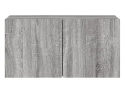 Móvel De Tv|Helloshop26 Móvel multimídia para TV prateleira para TV aparador rack para TV sala de jantar sala de estar quarto montado na parede Sonoma 80 x 30 x 41 cm cinza 02_0028192 Cinzento