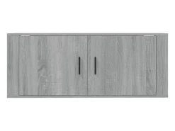 Móvel De Tv*Helloshop26 Móvel multimídia para TV prateleira para TV aparador rack para TV sala de jantar sala de estar quarto montado na parede Sonoma 100 x 34,5 x 40 cm cinza 02_0028174 Cinzento