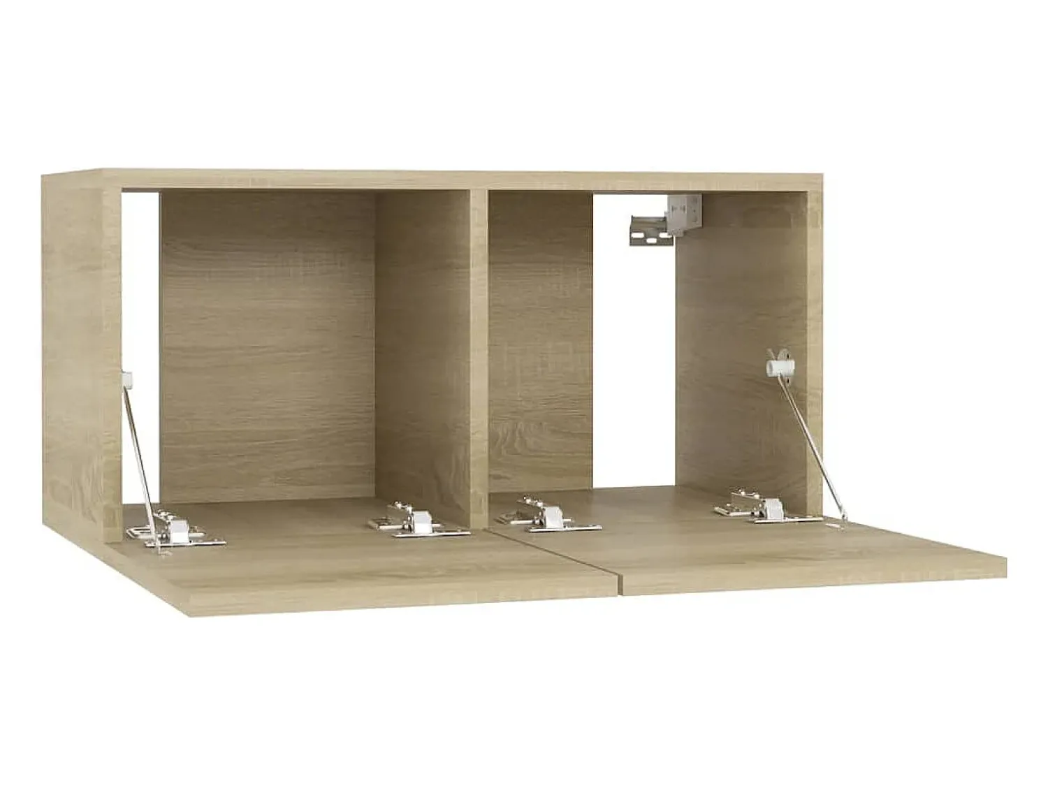 Móvel De Tv*Helloshop26 Móvel multimídia para TV prateleira para TV aparador para TV montado na parede 3 peças carvalho Sonoma 60 x 30 x 30 cm marrom 02_0029194 Castanho