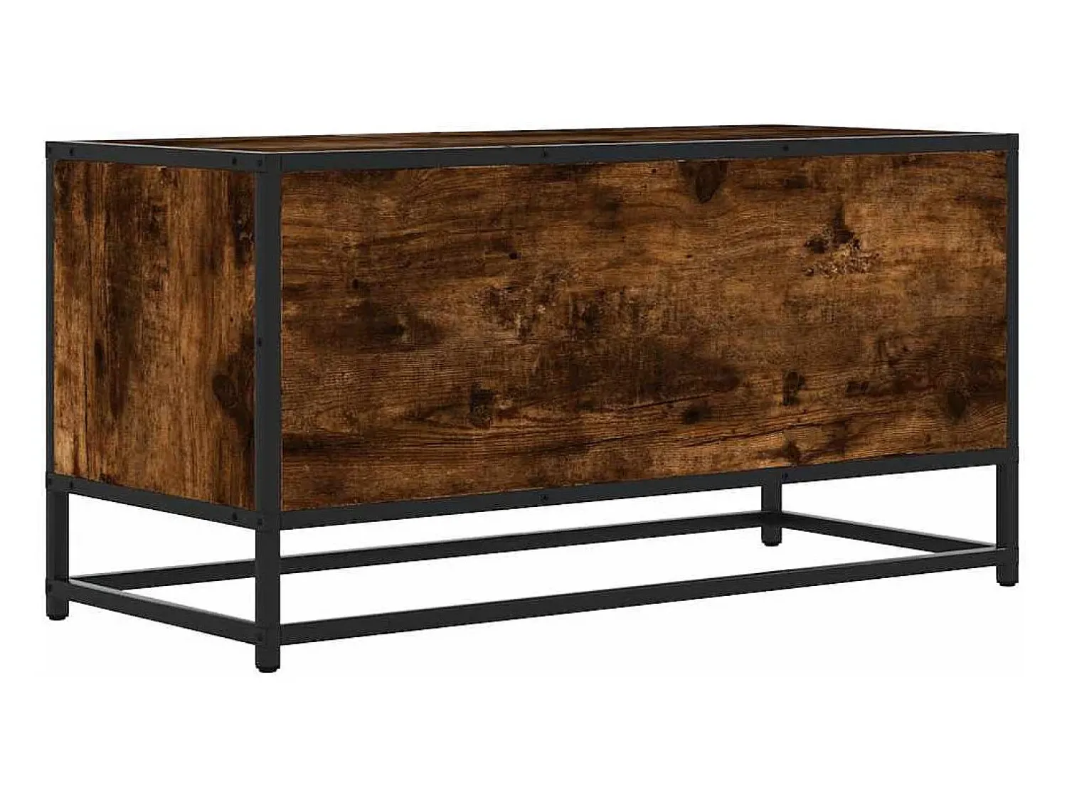 Móvel De Tv*vidaxl Móvel p/ TV 80x34,5x40 cm deriv. madeira/metal carvalho fumado Castanho