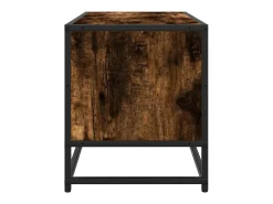 Móvel De Tv*vidaxl Móvel p/ TV 80x34,5x40 cm deriv. madeira/metal carvalho fumado Castanho